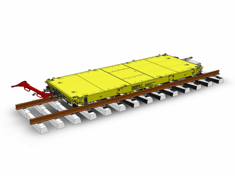 Rail trailer flatbed