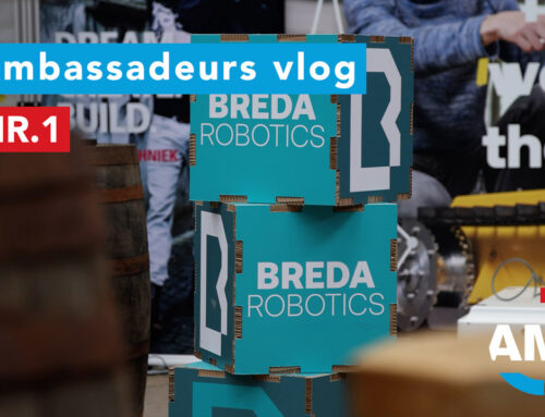 Jeroen au salon de la robotique de Breda